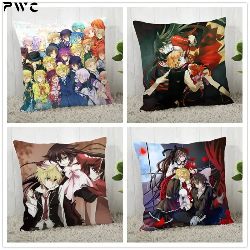 

Custom Pandora Hearts Polyester Pillowcase Decorative Pillow Cover Zipper Square 40x40cm Drop Shipping