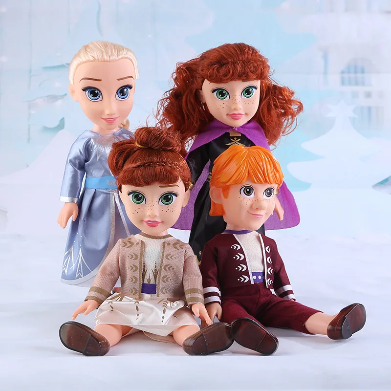Disney Frozen 2 Princess Dolls 33CM Anna Elsa Kristoff with Music Sing Songs Electronic Intelligent Cosplay Party Toys for Girls
