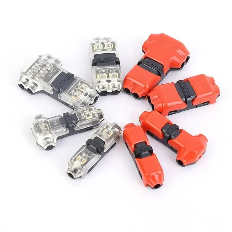 

2 in 1 Wire Connector Quick Connect Disconnect Connectors 8-22AWG LED Transparent Car Connector Auto Terminals for Car Wires