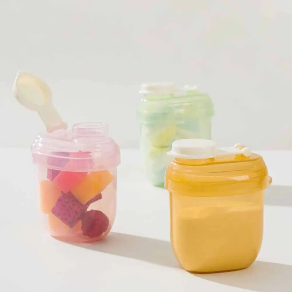 필수 시리얼 베이비 밀크 파우더 박스 젖병 점심 도시락 밀크 파우더 스푼 유아 간식 용기 밀폐 용기 밀크 파우더