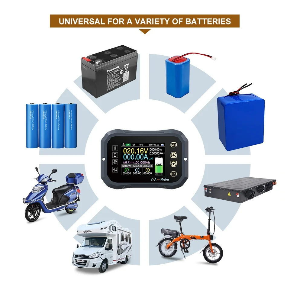 1% Accuracy Lithium Iron Phosphate Voltage Current KG160F KG140F KG110F Coulomb Counter Battery Capacity Detector