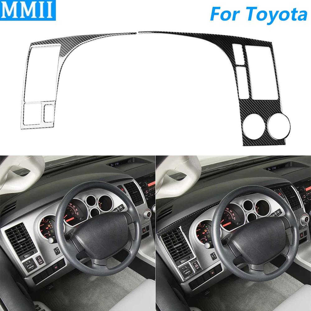 

Для Toyota Tundra Sequoia 2007-2013 углеродное волокно основная приборная панель водителя крышка вентиляционного отверстия декоративные автомобильные аксессуары наклейка