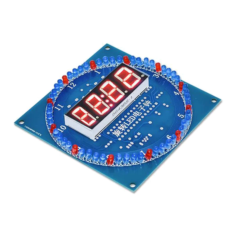 DS1302 Rotating LED Display Alarm Electronic Clock Module DIY KIT LED Temperature Display