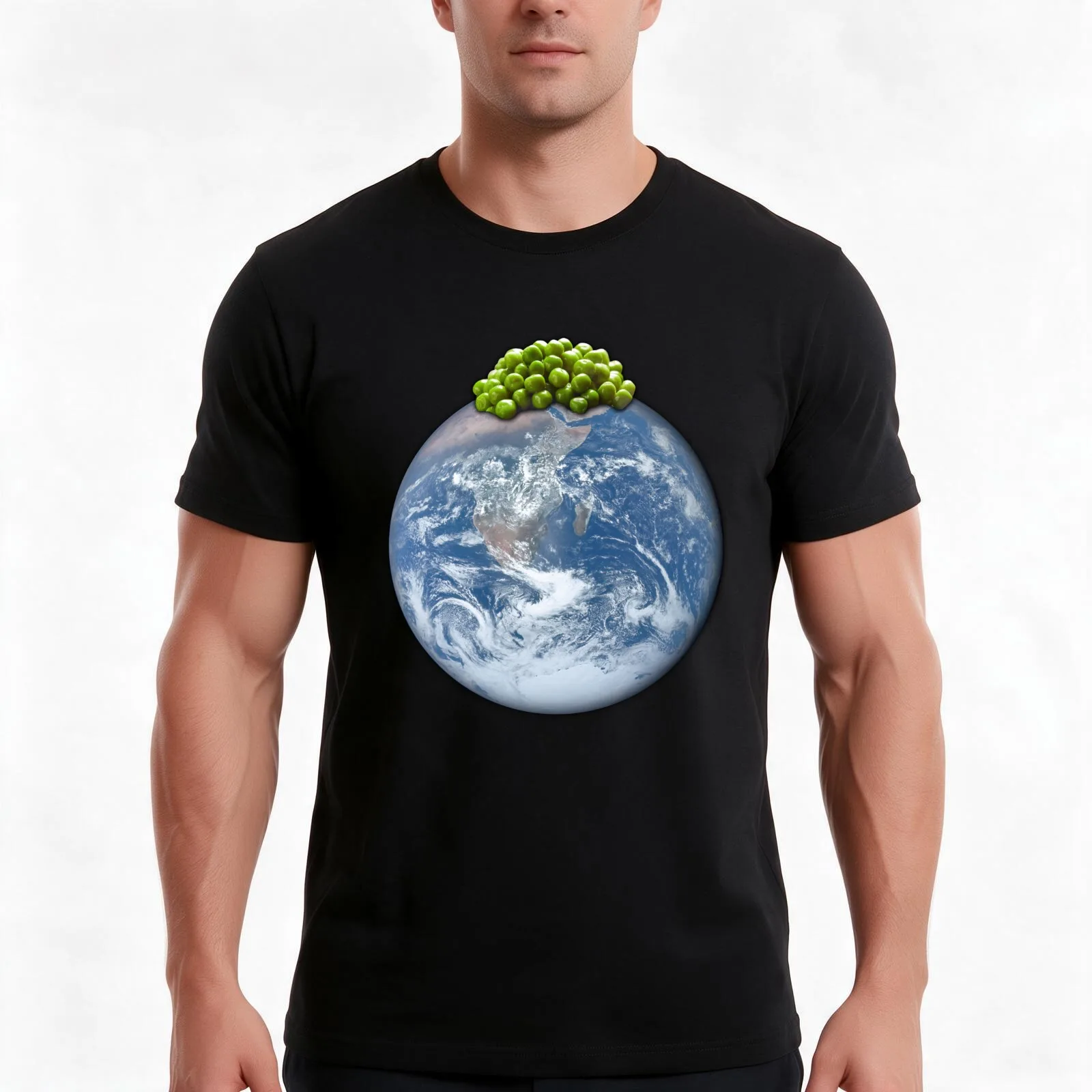 Peas On Earth T-Shirt Summer Casual Cotton Tee Oversized Streetwear Tops Vintage Graphic Print Loose Fit Short Sleeve