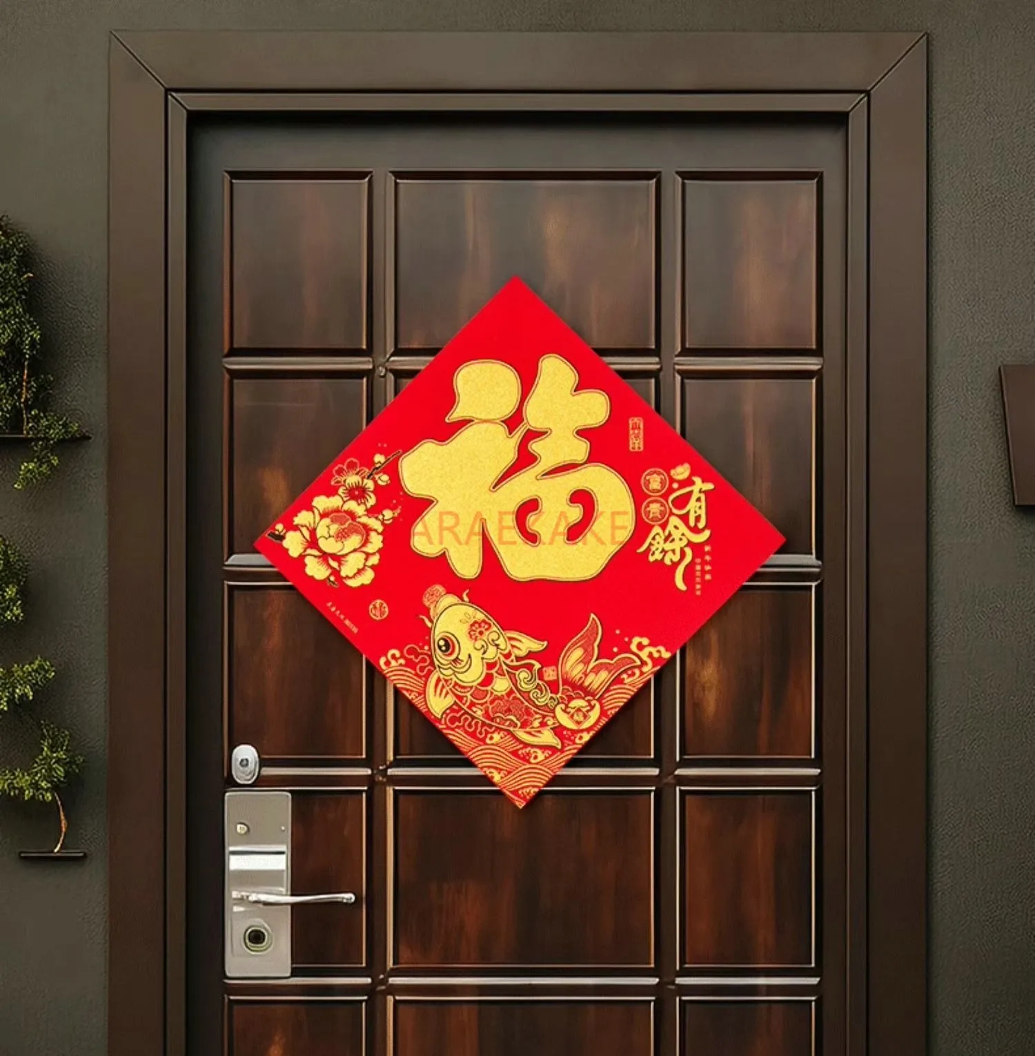 Chinese New Year Window Door Stickers New Year Party Decorations