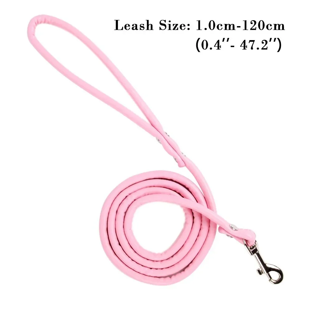 1 PC Pet Product Soft PU Leather Smll Dog Leashes 120cm Dog Lead Pet Training Walking Puppy Leash Material Smooth Easy to Clean