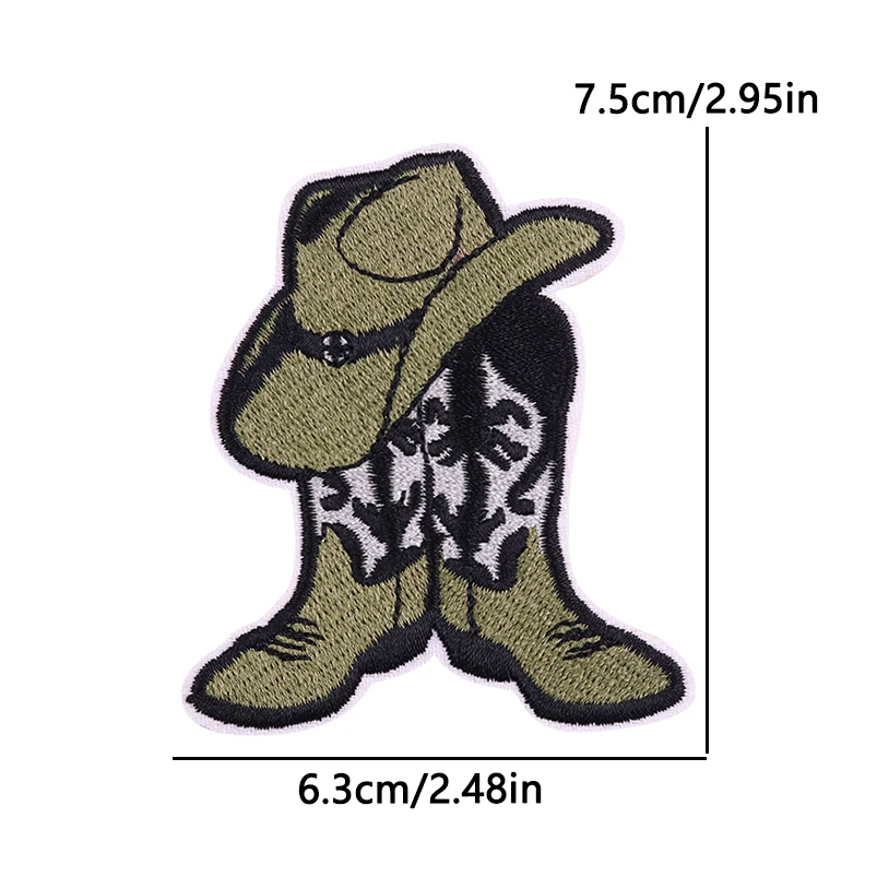 West Cowboy Embroidery Iron On Patches For Clothing thermoadhesive Patch For Clothes Heroism Adventurism Patch For Jeans Sticker