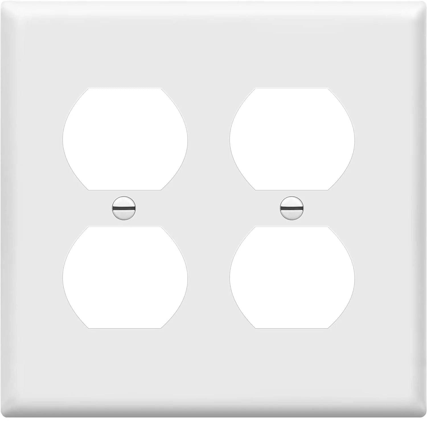 Duplex Wall Plate, 5 Pack, White Outlet Covers, Duplex Outlet Cover, Double Outlet Cover, Outlet Covers, Double Receptacle, Doub