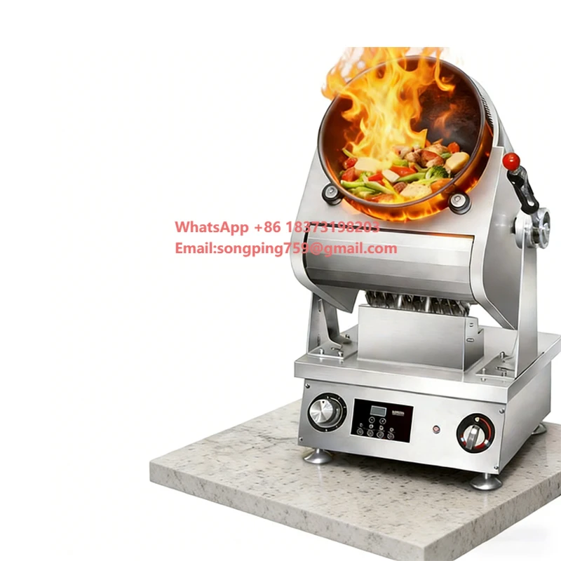 

Intelligent Gas Powered Drum Cooking Machine Commercial Auto Stir Fryer for Restaurant