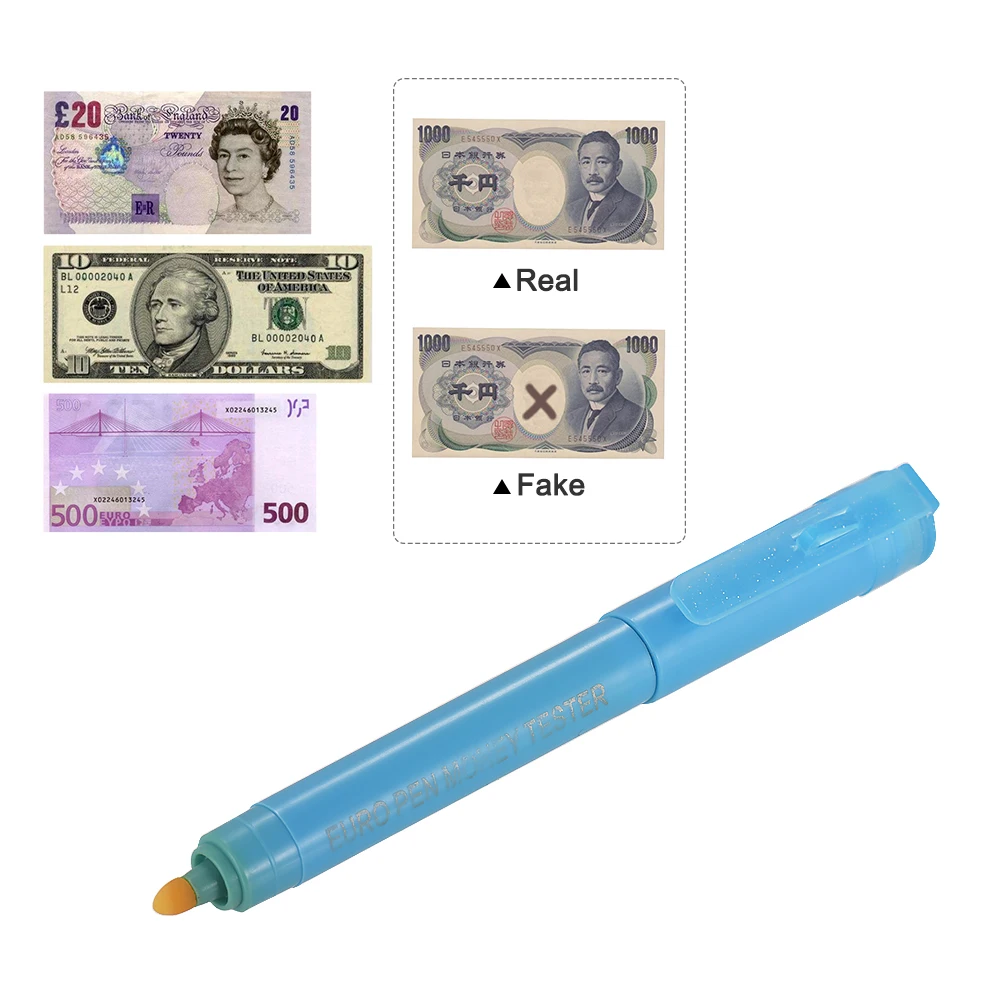 

Multi-function UV Light Money Counterfeit Detector Pen Mini Banknote Tester Pen Currency Cash Checker Money Fake Dollar Marker