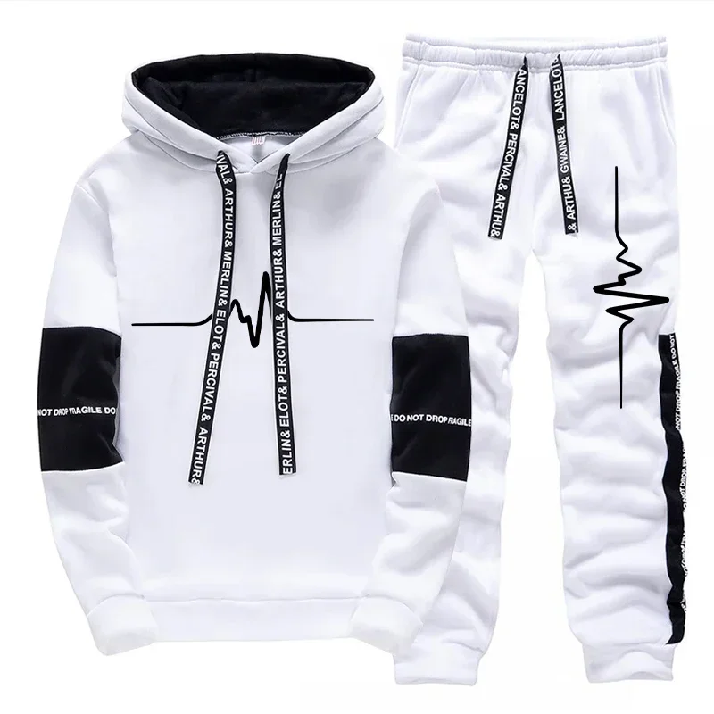 Autumn Winter Women Tracksuit Print Casual Sweatshirts Sportswear Outdoors Sports Jogging  Clothing Single Piece Hoodie Pants