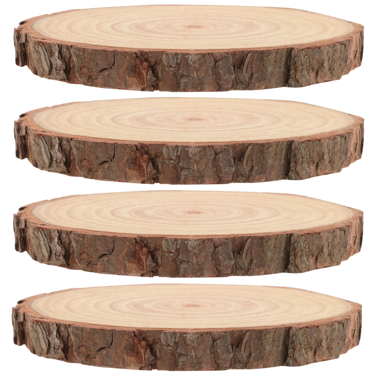 

4pcs Wood Slice Decorations Unfinished Wooden Discs for Crafts Wedding Centerpieces Tables Home Decoration Solid Wood Circles