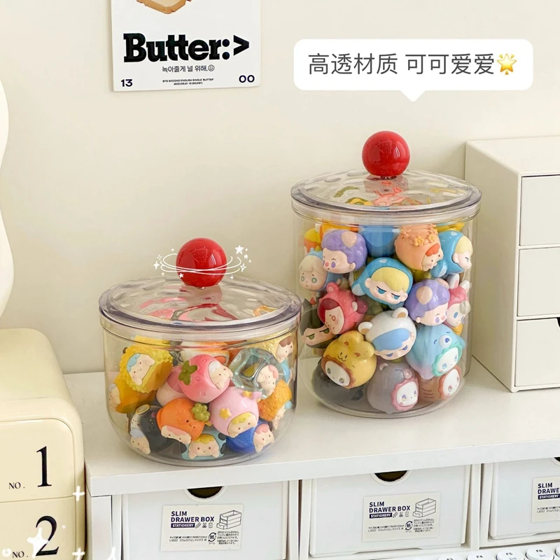 Cute Grain Charms Storage Box Display Case High-capacity Table Decorations Jewelry Container Trendy Play Z2187