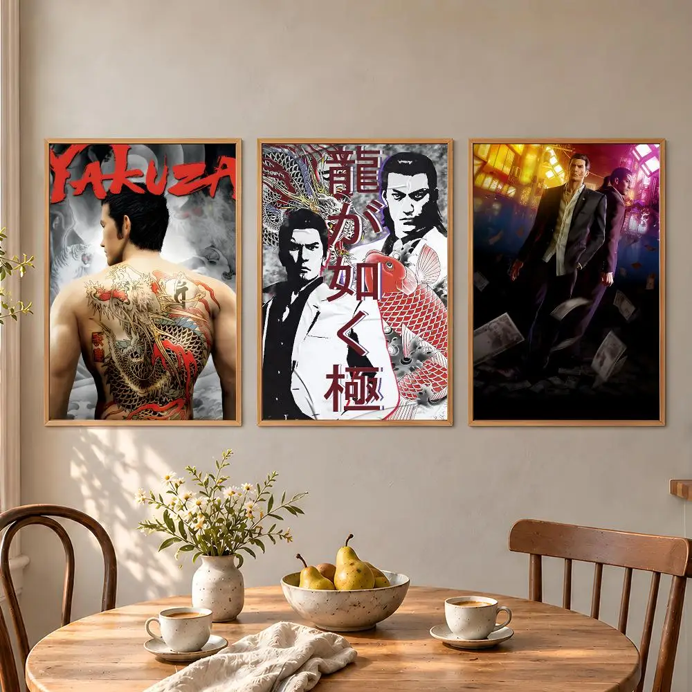 Game Yakuza Like a Dragon Ichiban Hero Poster Aesthetic Wall Art Poster HD Waterproof PP Self Adhesive Bedroom Dorm Room Decor