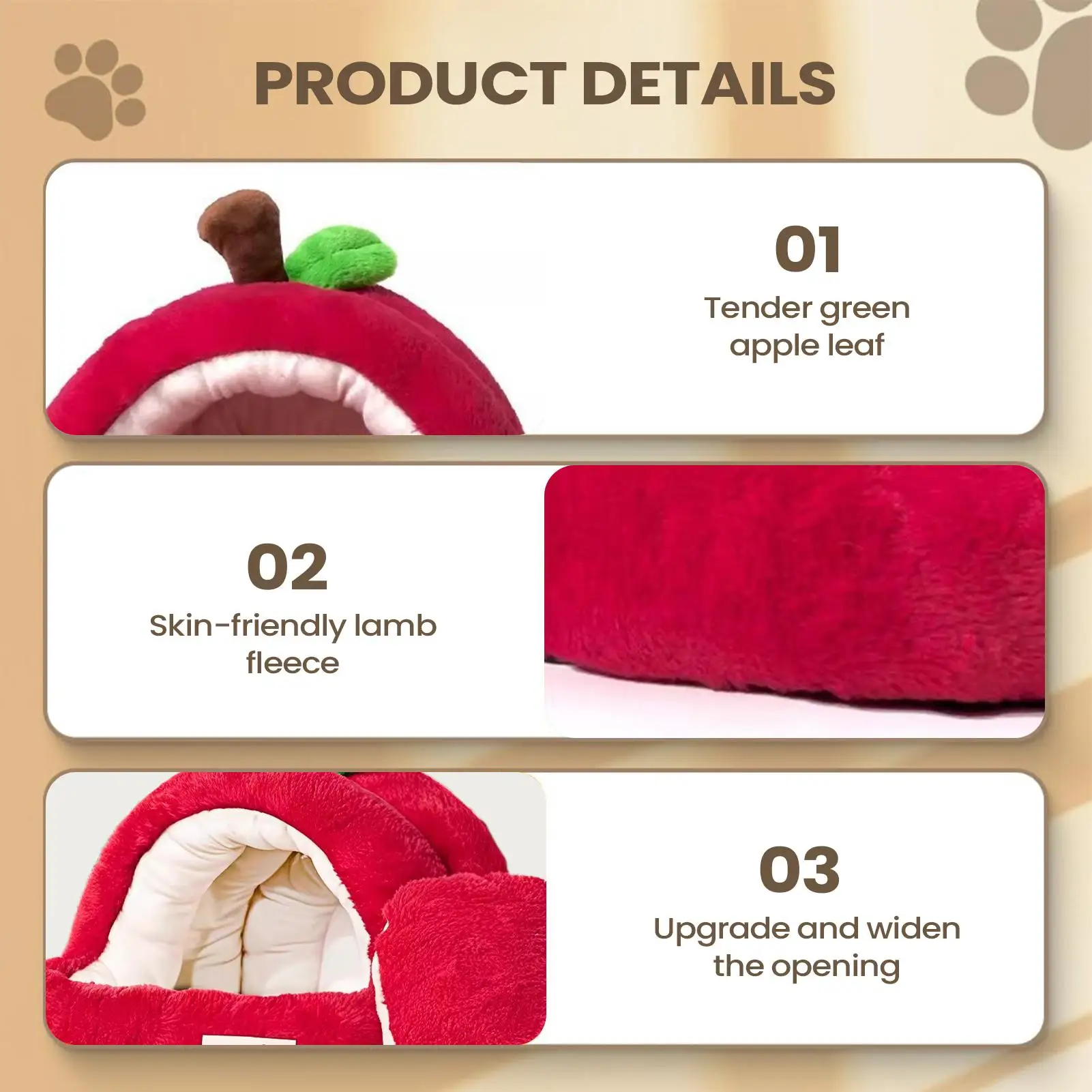 

Домик-лежанка для собак: моющийся, дышащий, теплый, для маленьких, средних и крупных пород, для котят и щенков, для использования на веранде, балконе, в саду