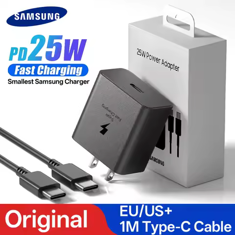 Samsung 25w Charger Fast Charging GaN Cargador Tipo C PD Charger Galaxy S25 S24 S23 S22 Plus A56 A35 A05s A24 A54 Z Flip Fold 6