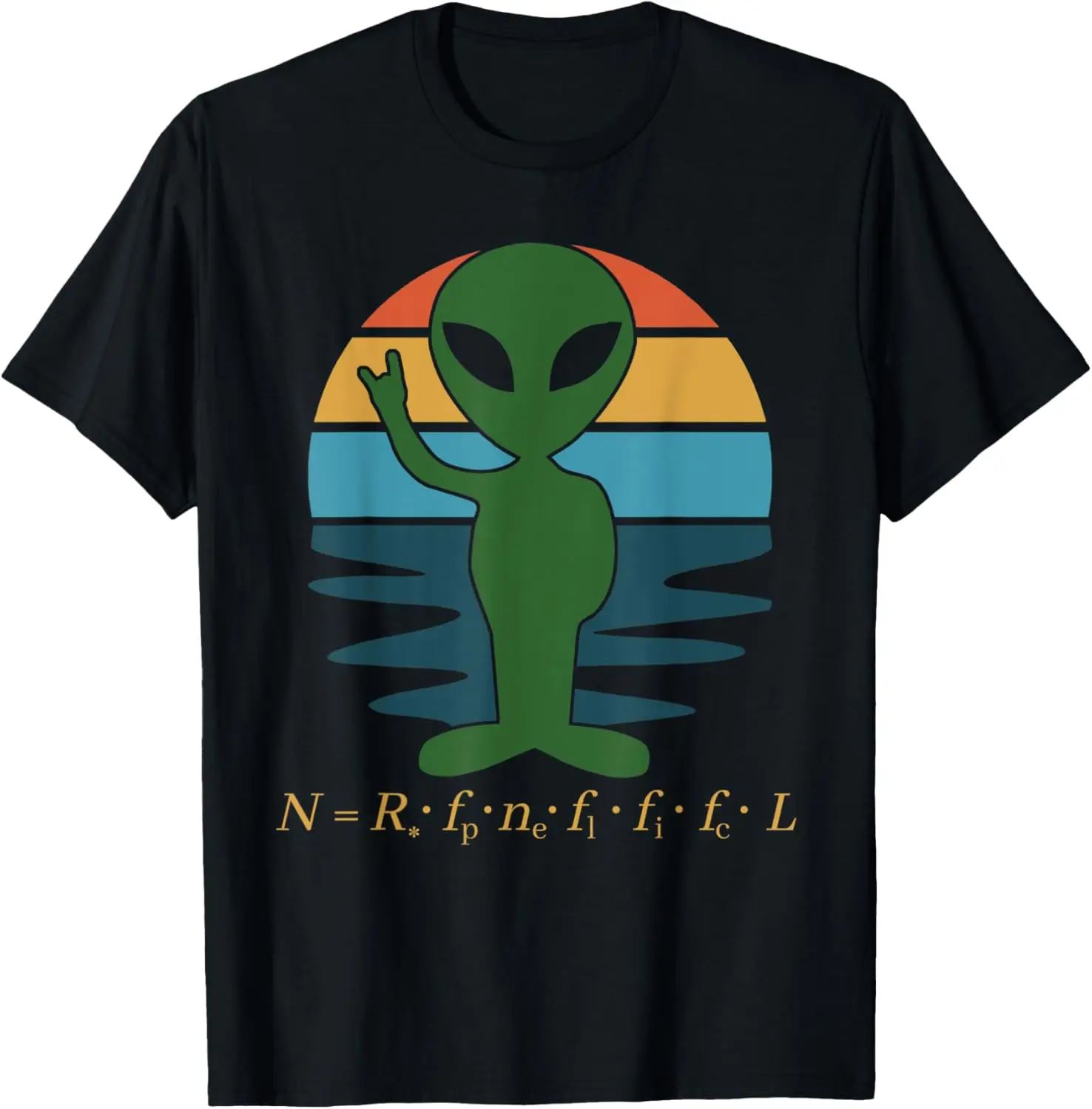 

Fermi Paradox Drake Equation Physics Extraterrestrial Aliens T-Shirt