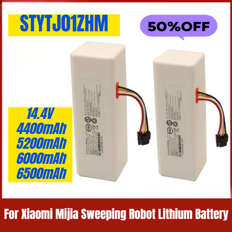 

14.4V 6500mAh for Xiaomi Mijia 1C Sweeping Mopping All-in-one Machine STYTJ01ZHM Sweeping Robot Lithium Battery