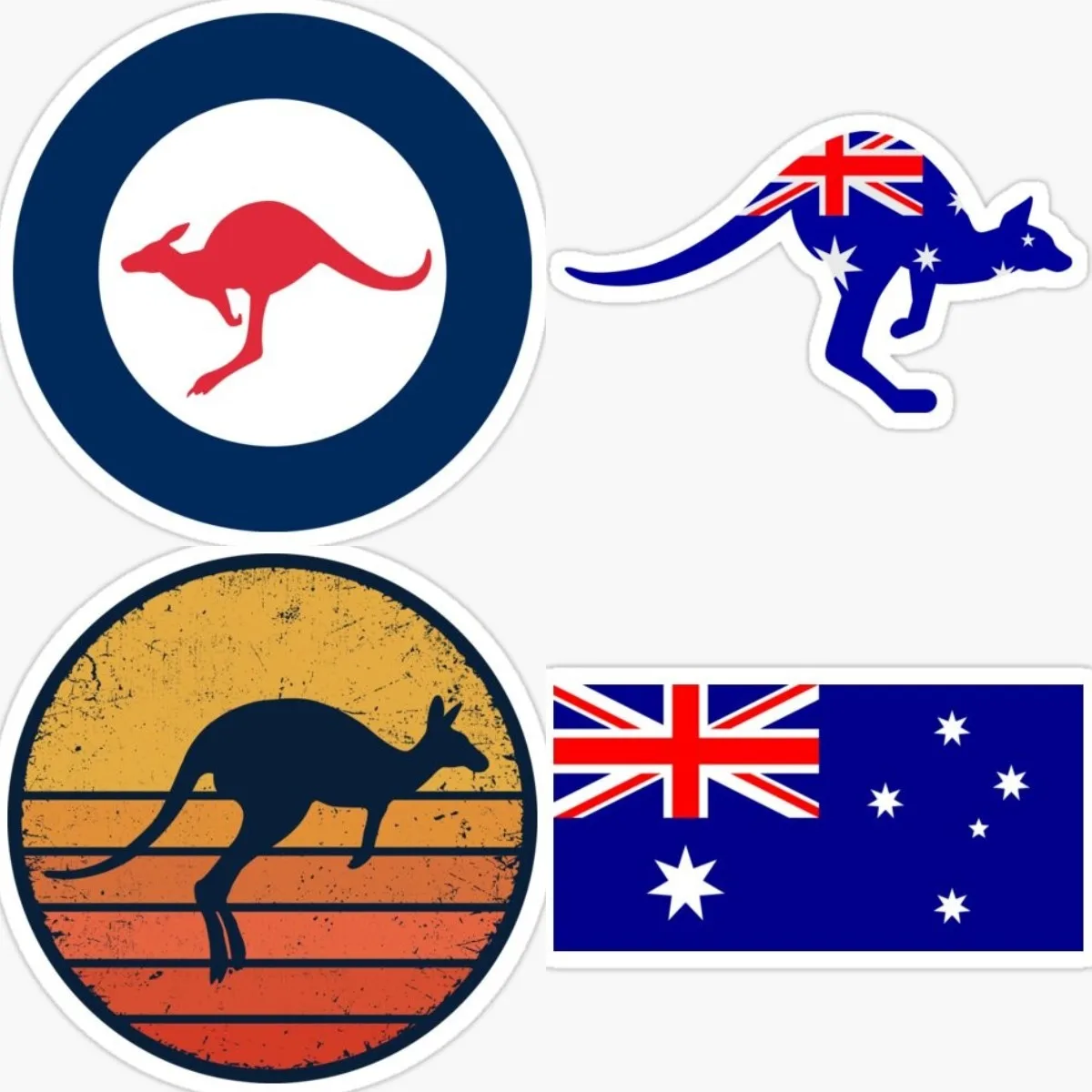 Kangaroo Zone Australia Bumper Sticker Cute Motorcycle Boat Parts Anime Tool Car Accessory Automobiles Car Gadgets