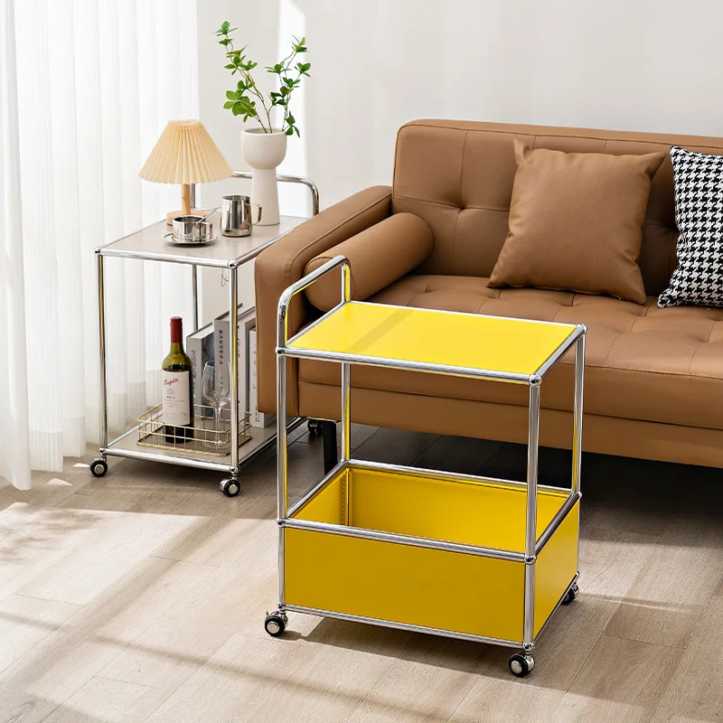 For simple medieval metal module combination double-layer household edge rack
