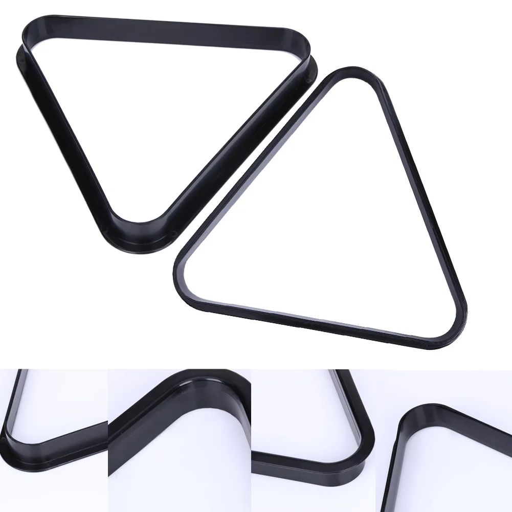 الكرة مثلث الإطار البلاستيك طاولة بلياردو رف حواف مستديرة مقاومة للاهتراء أداة عملية حجم قياسي ملحقات البلياردو