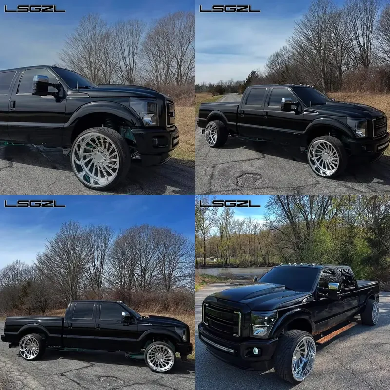 i Lsgzl Deep Dish Forged Truck Wheels 24x14 26x16 8x180 8x165.1 6x139.7 6x5.5 8x6.5 Custom for chevy Silverado 2000 3000 Rims