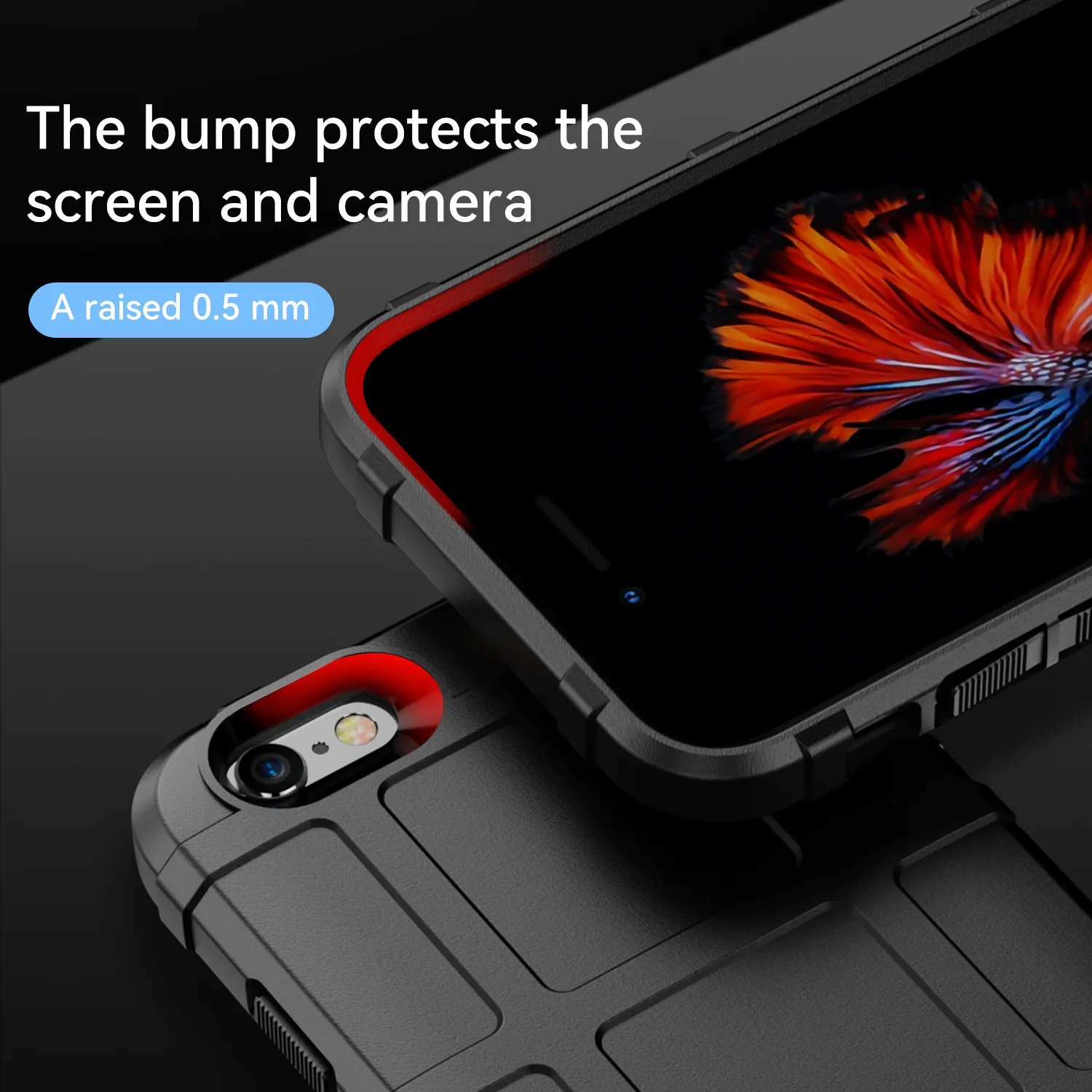 حافظة هاتف مدرعة ثقيلة لهاتف آيفون 6 بلس 6s بالإضافة إلى غطاء مطاطي غير لامع مقاوم للصدمات لهاتف آيفون 6s plus حافظات درع من السيليكون الناعم