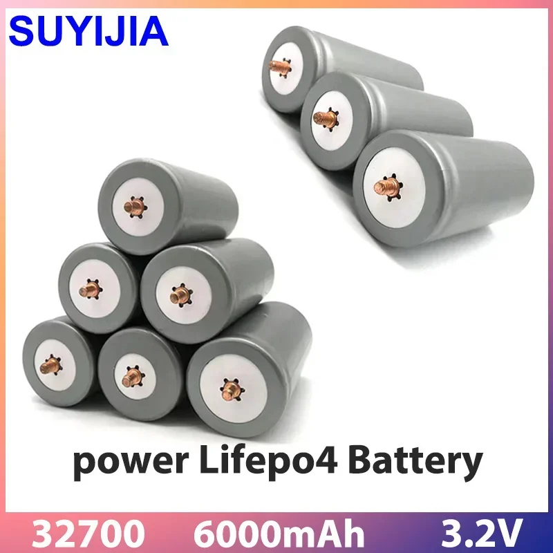 32700 LiFePO4 3.2V 6000MAH Lithium Iron Phosphate Powered DIY with Screws Suitable for High-power Device Batteries Free Shipping