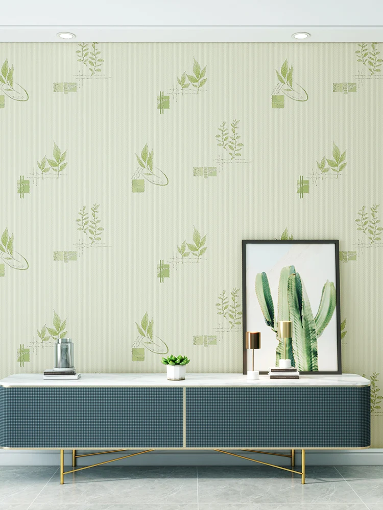Modern Floral Leaf Wallpaper Non-woven Living Room Bedroom Decor Wallcovering Pastrol Style Wallpapers