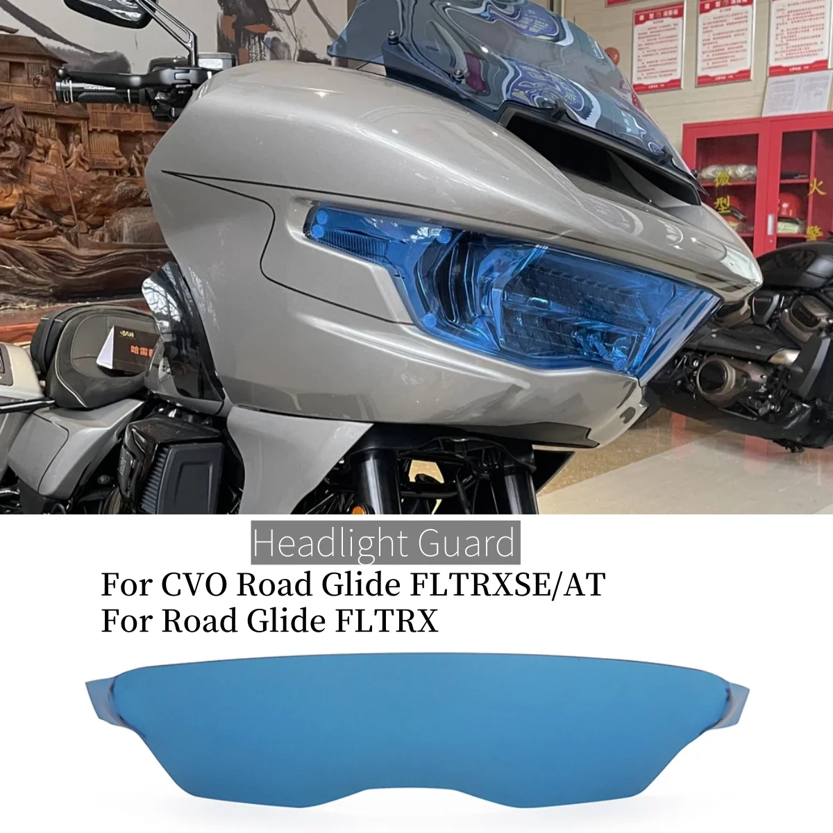 

For Harley CVO Road Glide FLTRXSE 2023 Road Glide ST 2024 Motorcycle Headlight Cover Guard Front Headlamp Protection Accessories