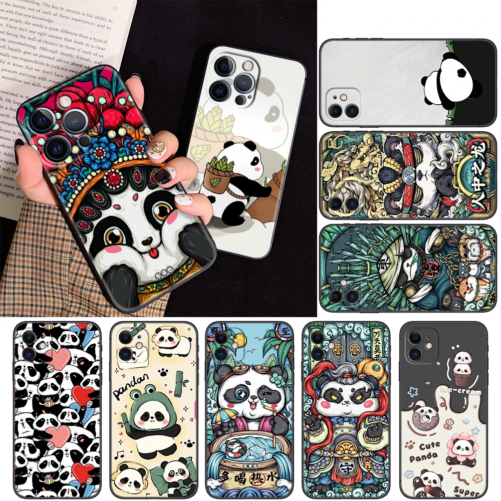 panda Soft Silicone Case for Samsung A71 A72 A73 A81 A82 A91 S20 Fe Lite S21 S22 S23 S30 Ultra