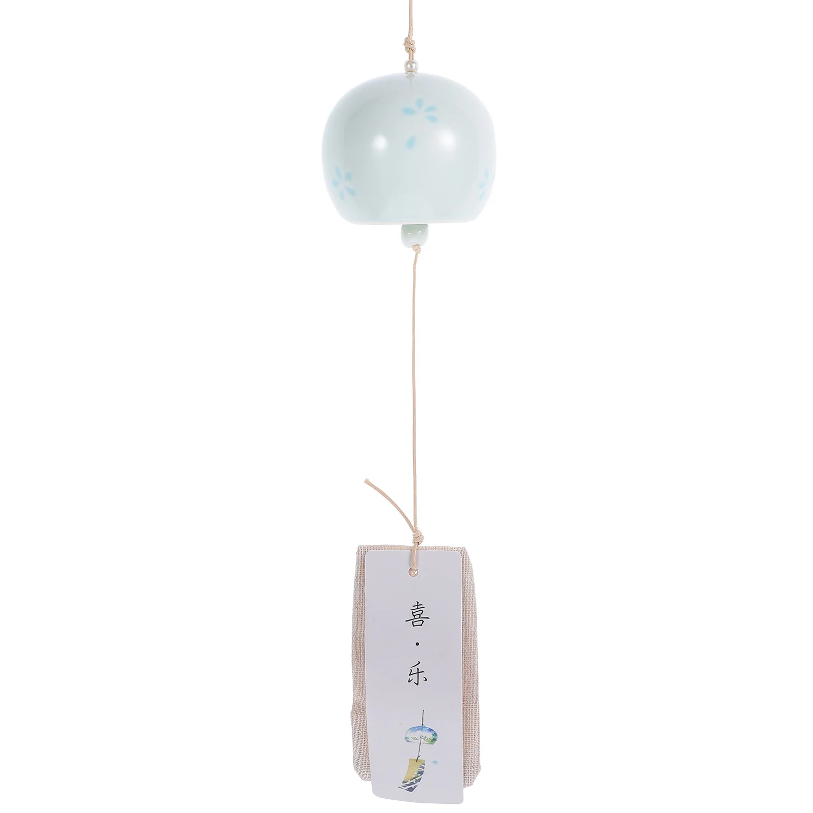 Wind Bell Pendant Ceramic Chime Chimes Outdoor Decor Car Blue Ceramics Japanese