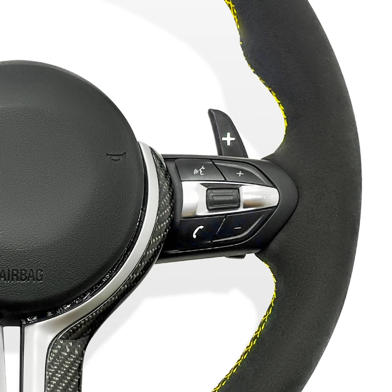 Customized Alcantara Steering Wheel for BMW F01 F06 F10 F11 F12 F15 F20 F21 F22 F30 F31 F32 F34 F36 F80 F82 F83 F86 F87 M3 M4 M5 - Image 4