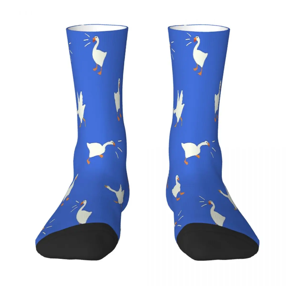 

Untitled Goose Game Blue Socks Male Mens Women Spring Stockings Printed