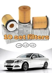 Filtro de aceite de motor de calidad OE para motor CLA250 I4 2.0L 270.920 2701800109 2701800009 2701840125 2701800109 2701800009 10PC