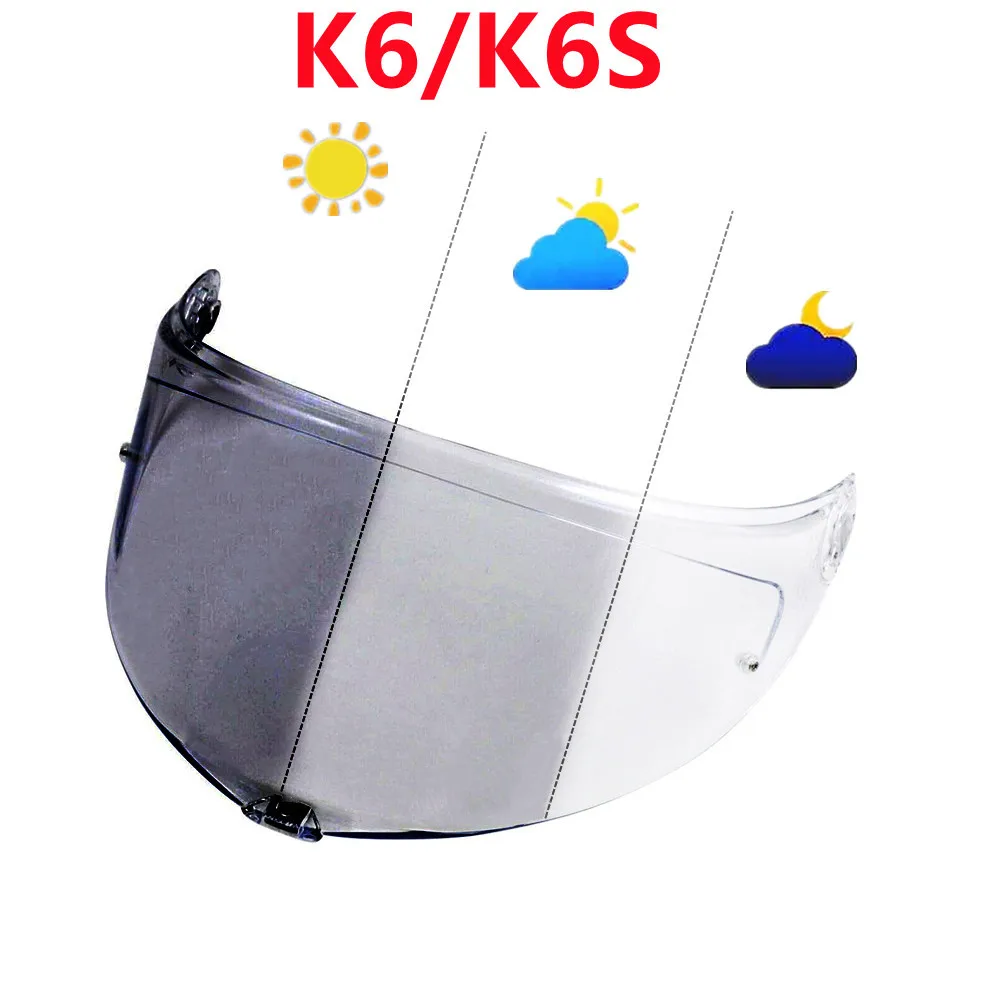 K6 قناع Capacete خوذة الوجه درع Visera الزجاج الأمامي ل AGV K6S عالية القوة واقية من الشمس عدسة موتو كاسكو نظارات فوتوكروميك