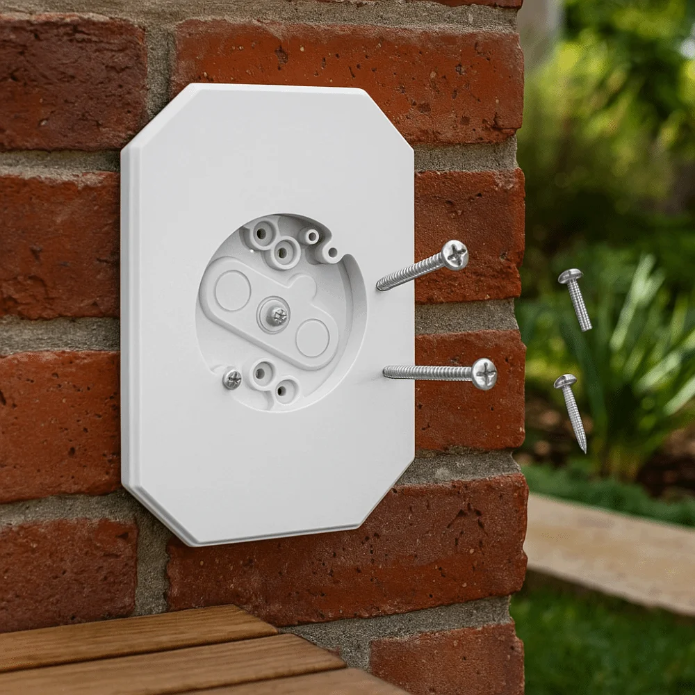 

Textured Siding Mounting Plate For Lap Double Siding For 1/2 Inch Siding Vinyl Siding Mounting Blocks Wiring Access