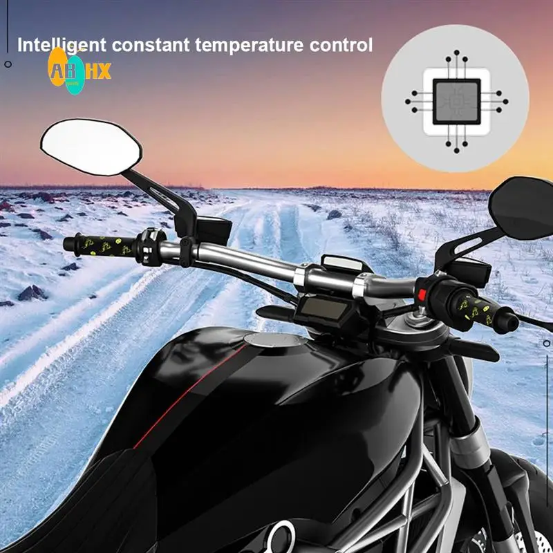 

ABHX-Motorcycle Heating Handle Grip 12V 3-Gear Waterproof Thermal Handlebar Heater Warmer For Electric Scooter E-Bike
