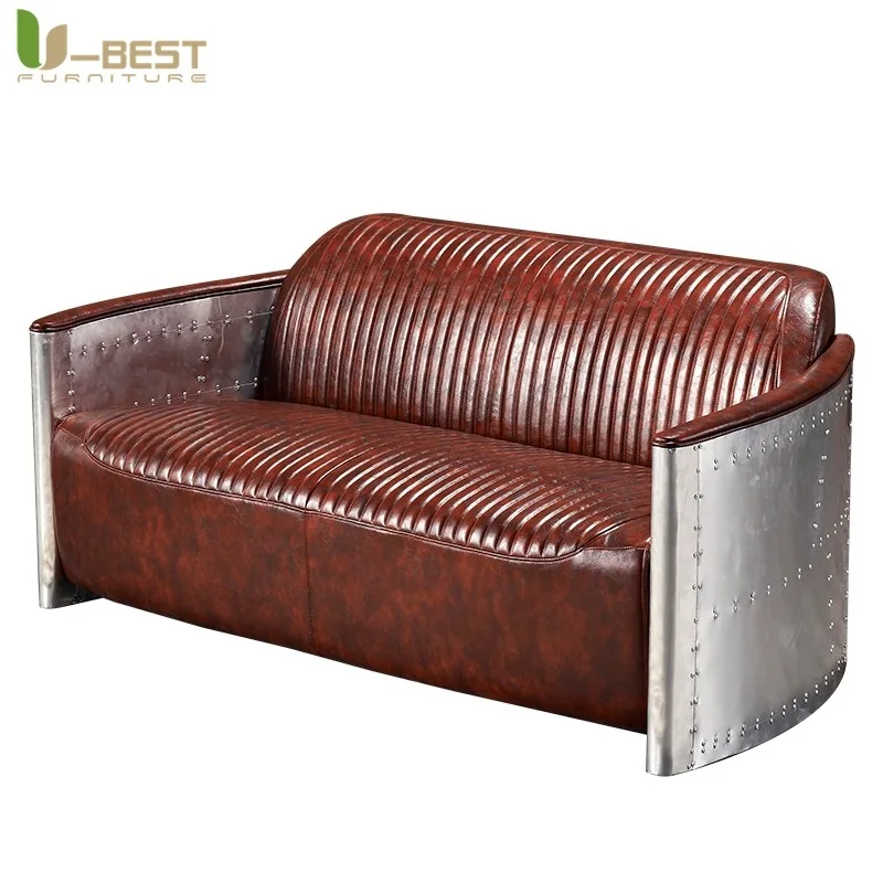 Industrial Retro Aviato Combination Sofa Living Room Furniture Leather Chair Personalization Pub Club Studio Divano Divani Sofy