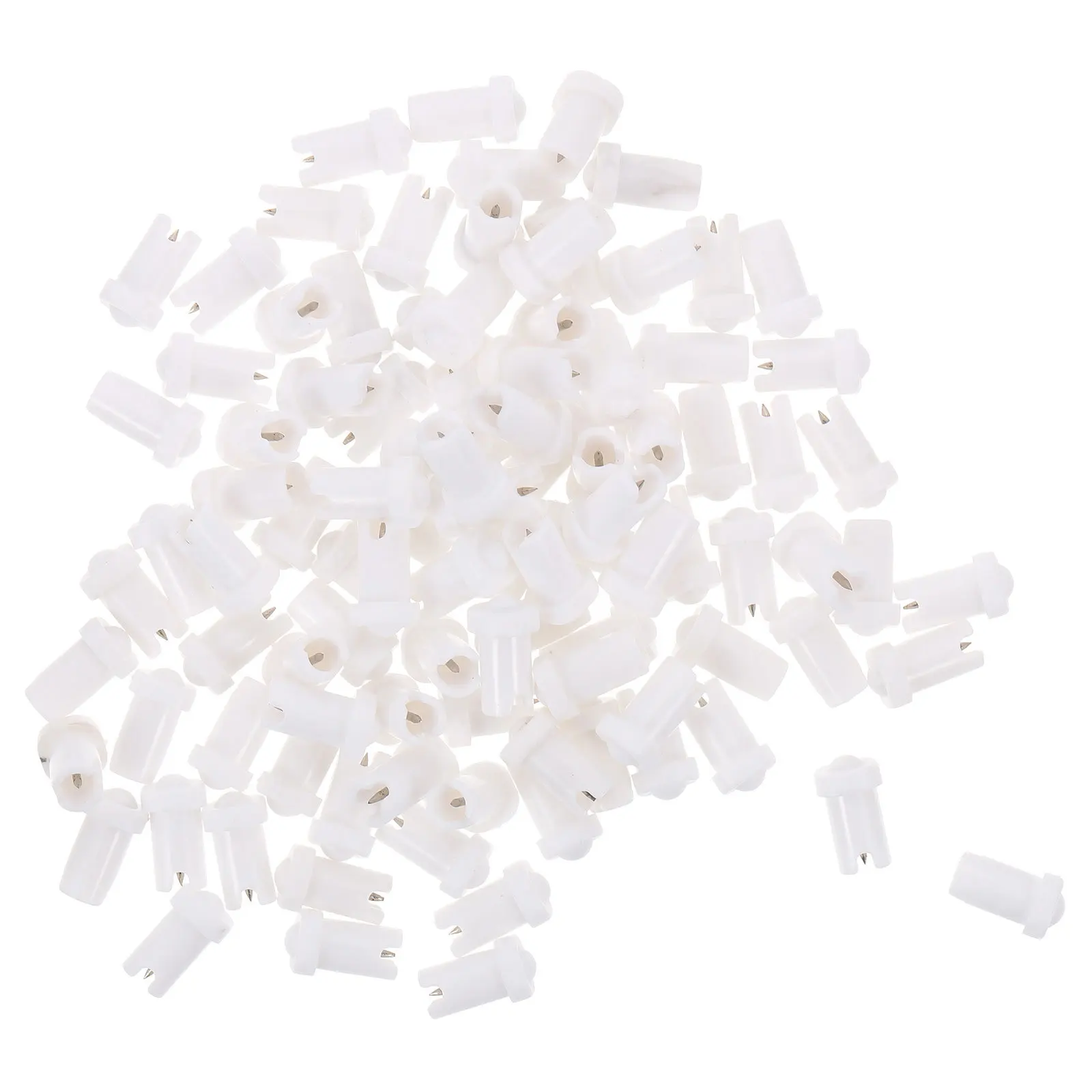100 個まつげ接着剤ボトル針詰まり防止交換チップ耐久性のあるプラスチックまつげエクステンションツールボトルピンサロン用
