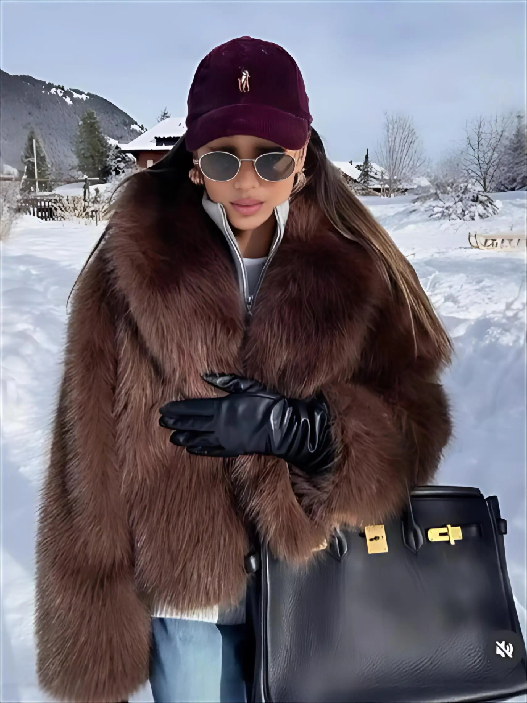 Cappotti kaki in pelliccia sintetica da donna stile vecchio argento adatto stile street-style donna ispirazione tasche nascoste colletto risvolti pelle scamosciata giovanile