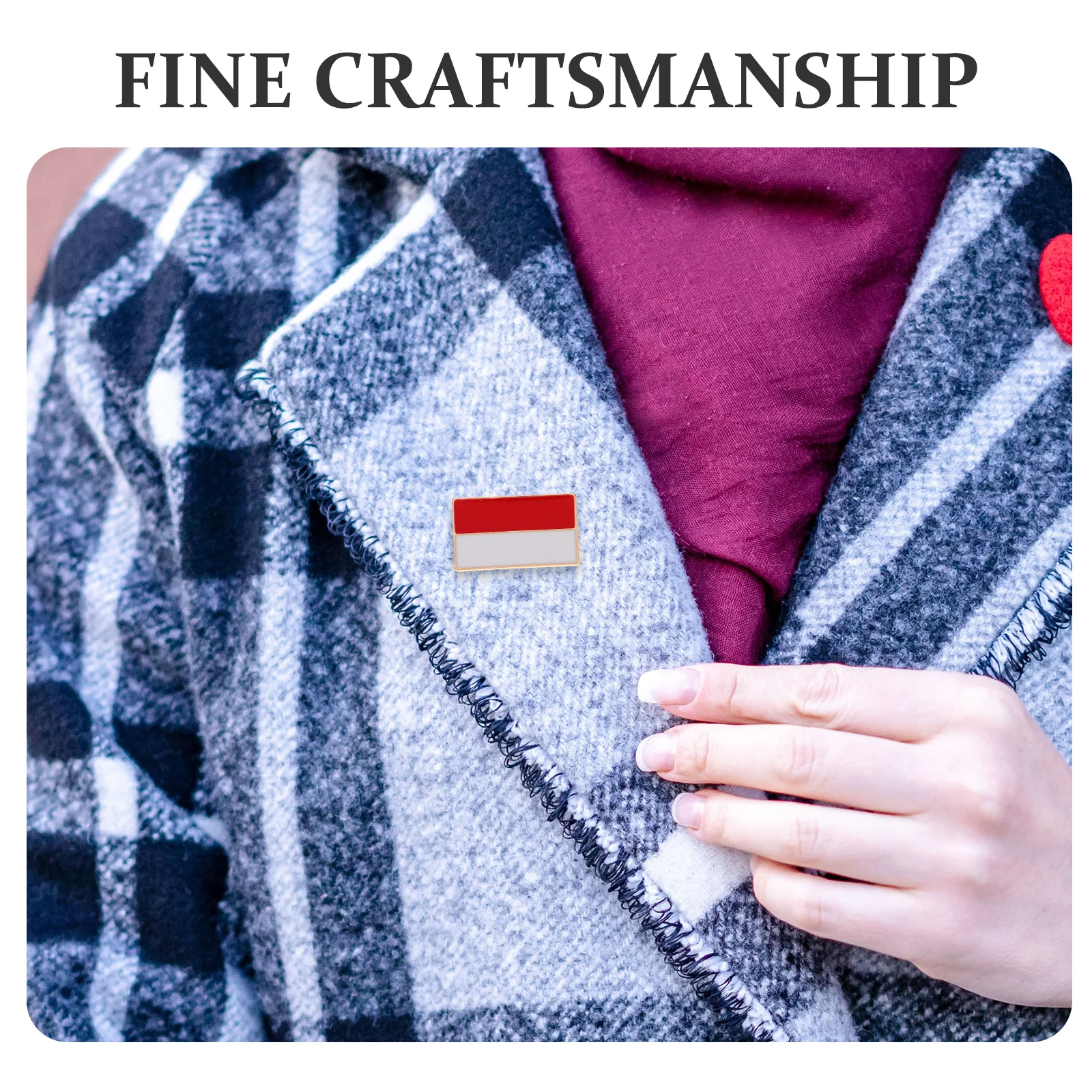 

6Pcs Metal Indonesia Flag Lapel Pins Easy to Fix Good Decorative Effect Suitable for Sweaters Dresses Collars Scarf