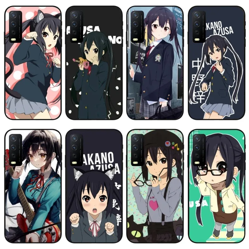 K-ON Nakano Azusa Cell Phone Case for VIVO Y95 Y93 Y31 Y20 V19 V17 V15 Pro X60 NEX Black Soft Phone Cover Funda