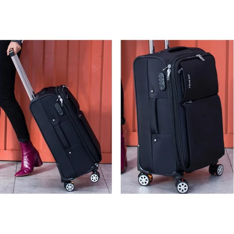 Suitcase Oxford Spinner Travel Suitcases 20/22/24 Inch Rolling Luggage Men Women Business Waterproof Travel Bag Luggage Trolley