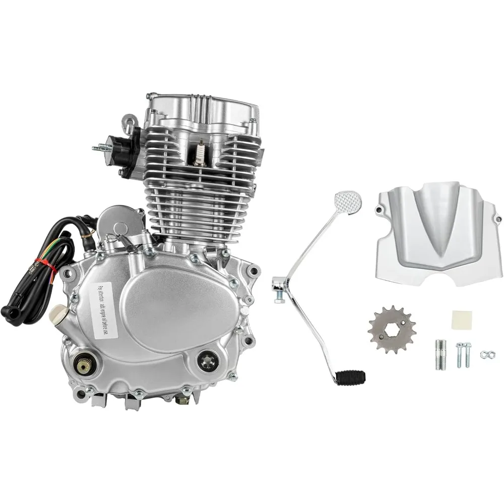 

200CC/250CC 4-тактный двигатель ATV, 5-скоростной двигатель с ручной коробкой передач, одноцилиндровый вертикальный двигатель с воздушным охлаждением