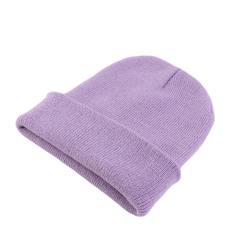 Neue Unisex Einfarbige Strickmütze Herbst Winter Hip-Hop-Beanie für Männer und Frauen SkullCap Mützen Outdoor Winddichte Männermütze Gorro Skimütze – Detail 14