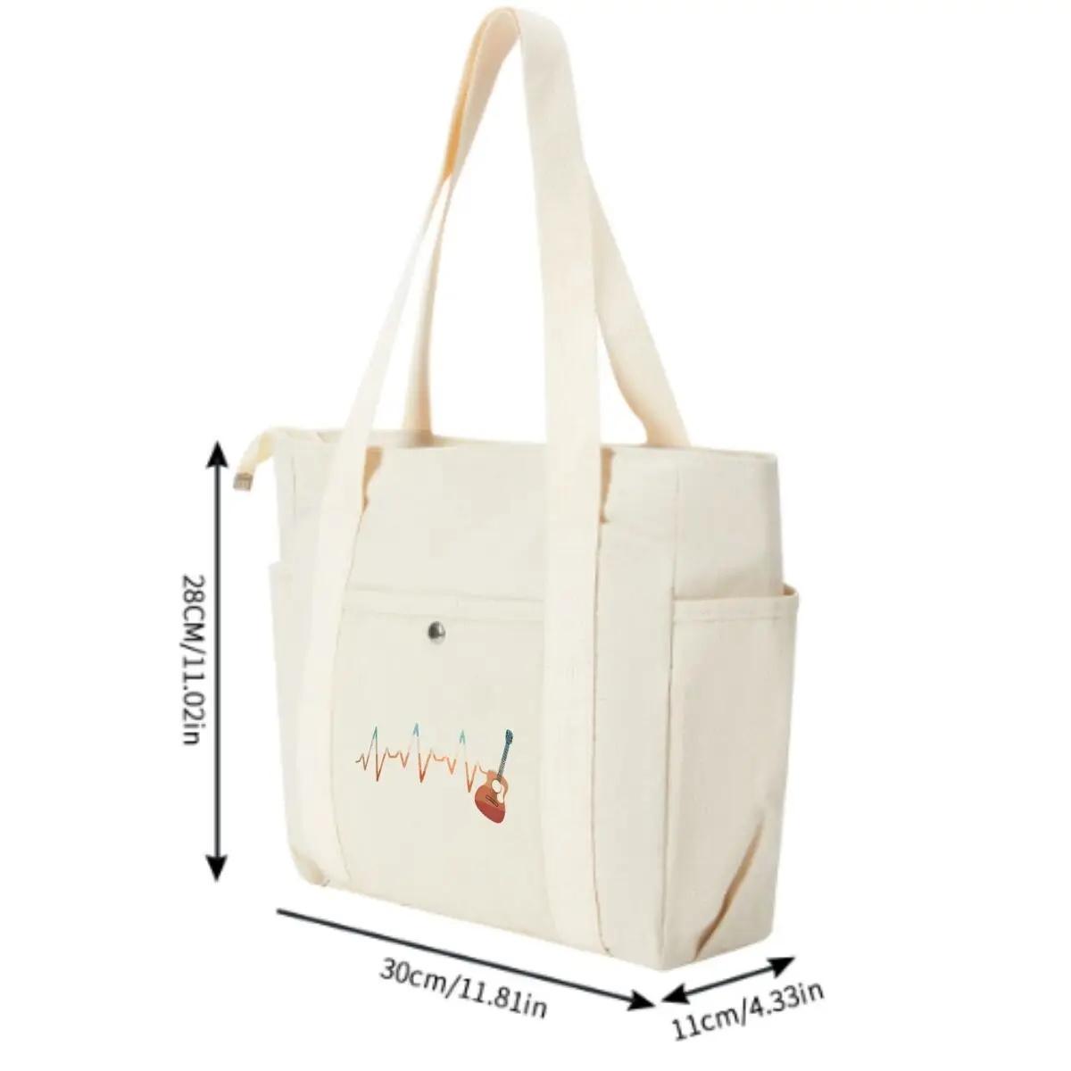 حيوية وعاطفة الموسيقى حقيبة كتف للتنقل اليومي متعددة الجيوب