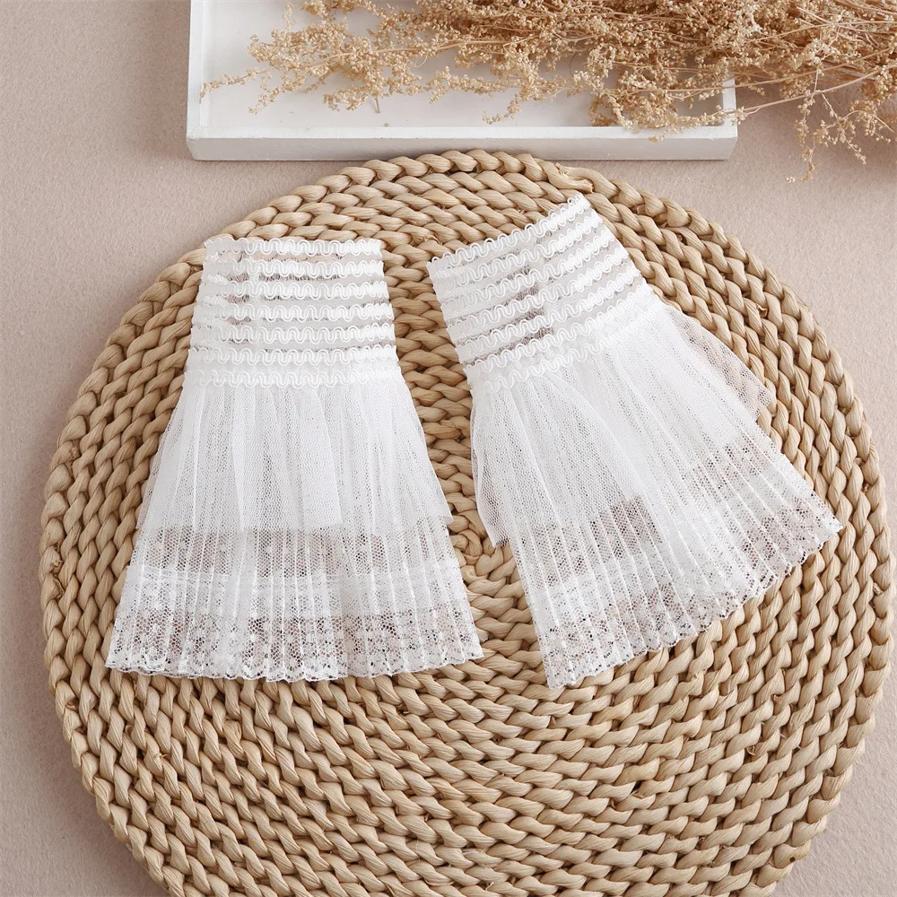 Fake Cuffs Elegant Detachable Sleeves Mesh Lace Cuffs Lightweight Double-Layer Cuffs For Blouses Halloween Fancy Dress