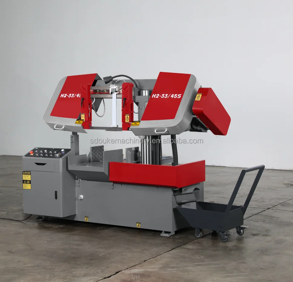 

China Automatic Double Column Horizontal Bandsaw Angle Cut 45 Degree Band Saw Machine for Metal
