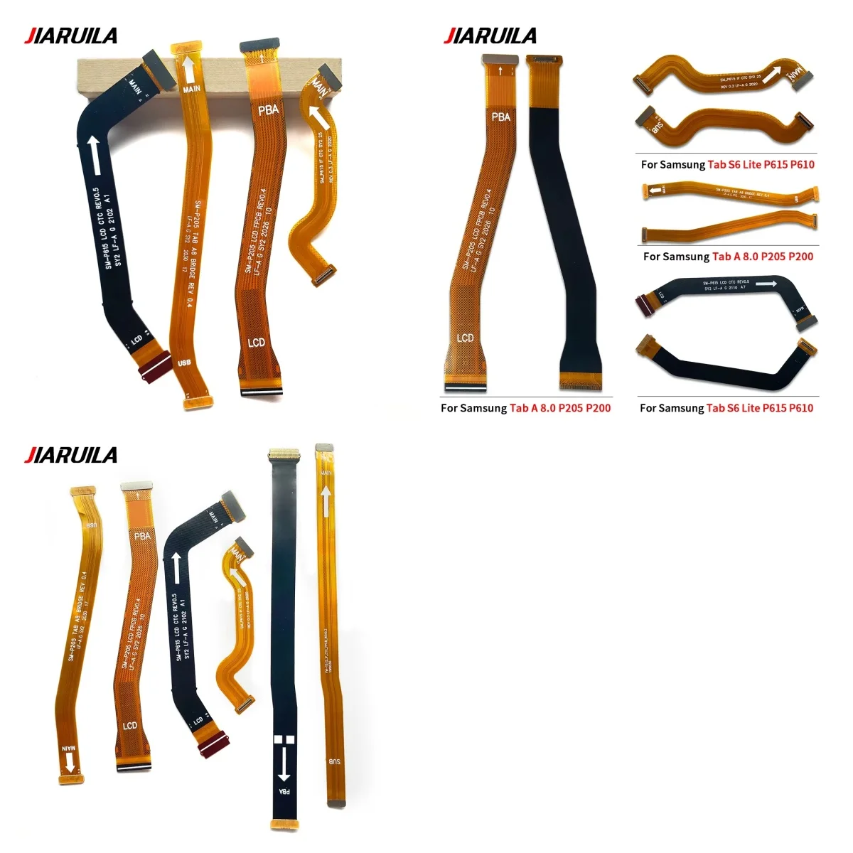 

For Samsung Tab A 8.0 P205 P200/Tab A10.1 T510 T515/Tab S6 Lite P615 Main Board Motherboard Connector LCD Display Flex Cable